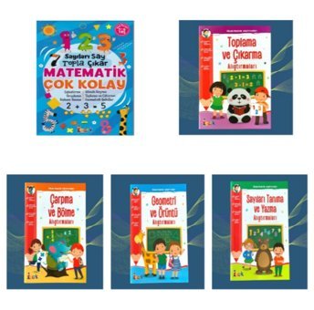 Bıcırık Yayınları Bıcırıklı 5 Li Matematik Boyama Kitabı (sayıları Tanıma&geometri Ve Örüntü&çarpma Ve Bölme&toplama V