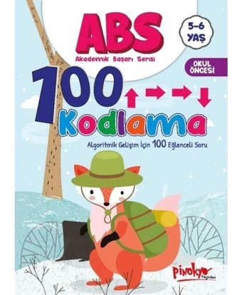 ABS 100 Kodlama - Algoritmik Gelişim İçin 100 Eğlenceli Soru 5 - 6 Yaş - Buçe Dayı - Pinokyo