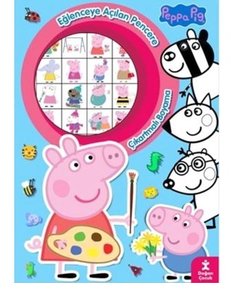 Peppa Pig-Eğlenceye Açılan Pencere - Çıkartmalı Boyama Kitabı- Doğan Çocuk