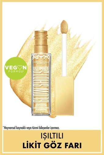 Nyx Professional Makeup 07 Lemon Slayed Likit Işıltılı Tekli Far Altın