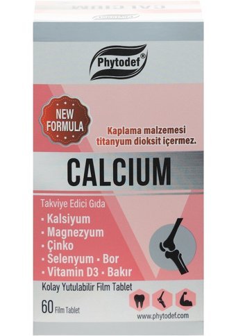 Phytodef Calcium Yetişkin Mineral 60 Adet