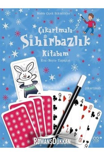 1001 Çiçek Kitaplar Çıkartmalı Sihirbazlık Kitabım Kes Boya Yapıştır