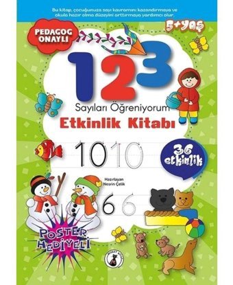 1 2 3 Sayıları Öğreniyorum Etkinlik Kitabı - 36 Etkinlik- Misket Kitap
