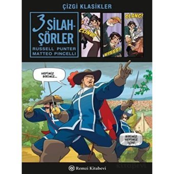 Üç Silahşörler-Çizgi Klasikler- Remzi Kitabevi
