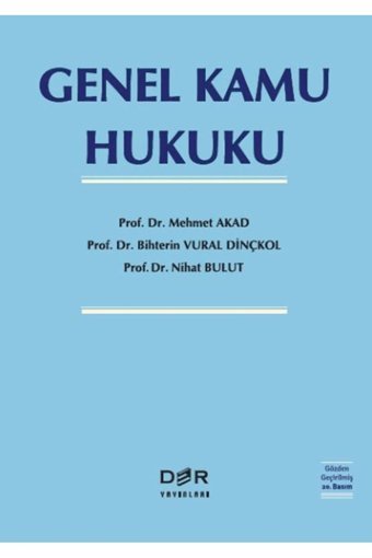 Der Yayınları Genel Kamu Hukuku 20. Basım