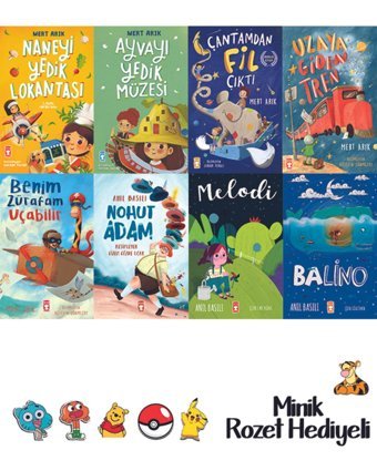 Timaş Çocuk 2.3. Sınıf Okuma Seti 8 Kitap Naneyi Yedik Lokantası-Ayvayı Yedik Müzesi-Çantamdan Fil Çıktı-Uzaya G