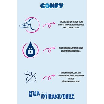 Confy Premium Yenidoğan Yenidoğan Cırtlı Bebek Bezi 40 Adet