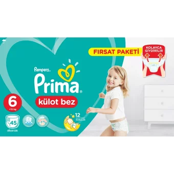 Prima Fırsat Paketi 6 Numara Külot Bebek Bezi 45 Adet