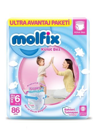 Molfix Süper Yumuşak 6 Numara Külot Bebek Bezi 344 Adet