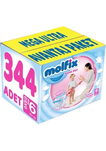 Molfix Süper Yumuşak 6 Numara Külot Bebek Bezi 344 Adet