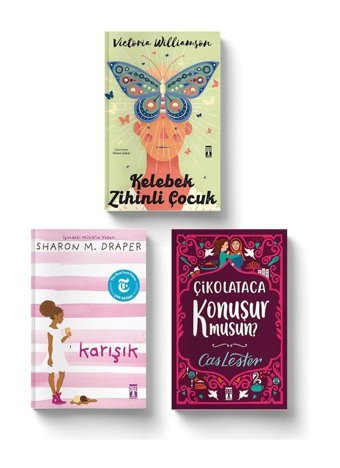Genç Timaş Tatil Kitapları Seti - 1 (3 Kitap) Kelebek Zihinli Çocuk-karışık-çikolataca Konuşur Musun