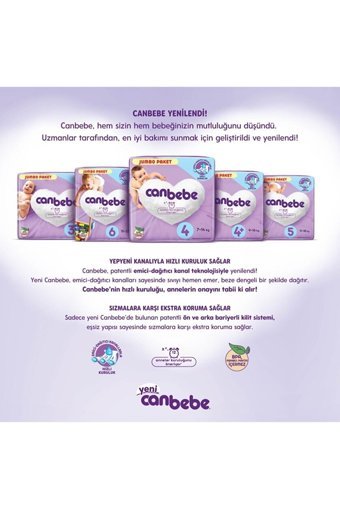 Canbebe 5 Numara Bantlı Bebek Bezi 2x46 Adet