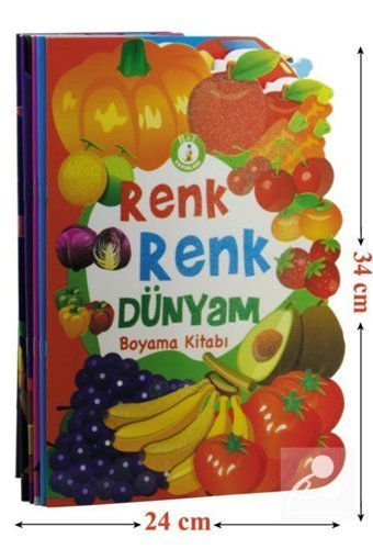 Ema Kitap Renk Renk Dünyam Boyama Kitabı - Şekilli Kesim (5 KİTAP)