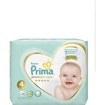 Prima Premium Care 4 Numara Cırtlı Bebek Bezi 4x32 Adet