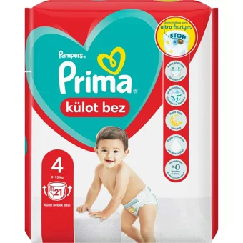 Prima Maxi 4 Numara Külot Bebek Bezi 21 Adet