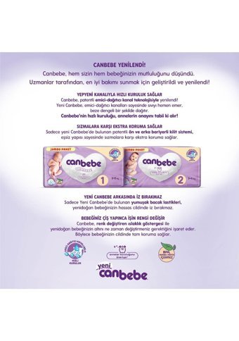Canbebe Maxi Aylık Fırsat Paketi 4 Numara Bantlı Bebek Bezi 180 Adet