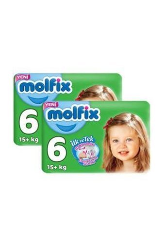 Molfix 3D Extra Large 6 Numara Cırtlı Bebek Bezi 2x86 Adet