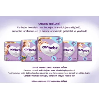 Canbebe XXL Ekstra Mini Fırsat Paketi 7 Numara Bantlı Bebek Bezi 120 Adet