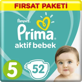 Prima Aktif Bebek 1 Numara Cırtlı Bebek Bezi 112 Adet