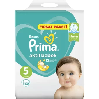 Prima Aktif Bebek 1 Numara Cırtlı Bebek Bezi 112 Adet