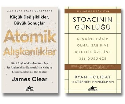 Pegasus Yayınları Atomik Alışkanlıklar - Stoacının Günlüğü 2 Kitap Set James Clear Ryan Holiday