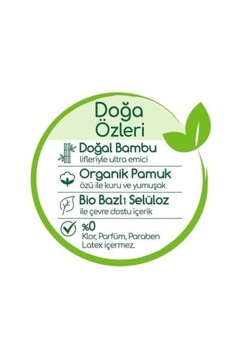 Molfix Bebem Natural Yenidoğan 1 Numara Organik Cırtlı Bebek Bezi 80 Adet