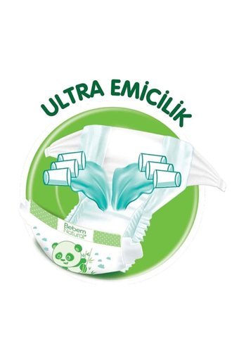 Molfix Bebem Natural Yenidoğan 1 Numara Organik Cırtlı Bebek Bezi 80 Adet
