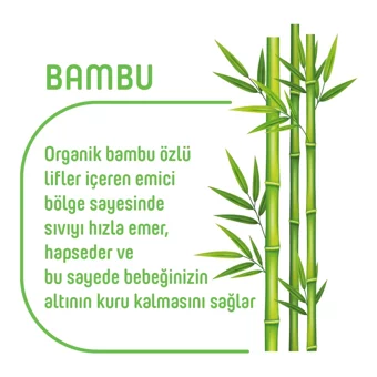 Pure Baby Bambu Özlü 5 Numara Organik Külot Bebek Bezi 120 Adet