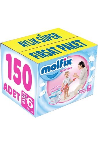 Molfix Süper Yumuşak 6 Numara Külot Bebek Bezi 150 Adet