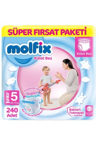 Molfix Süper Yumuşak 5 Numara Külot Bebek Bezi 4x60 Adet