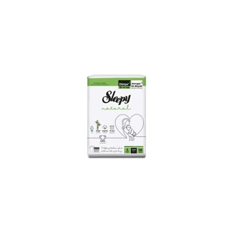Sleepy Natural 5 Numara Organik Cırtlı Bebek Bezi 96 Adet