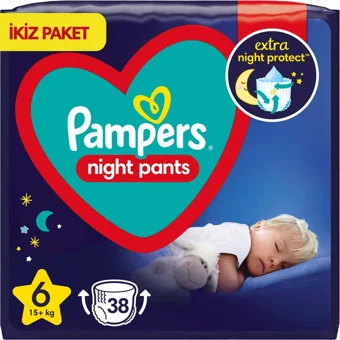 Prima İkiz Paket 6 Numara Külot Bebek Bezi 38 Adet