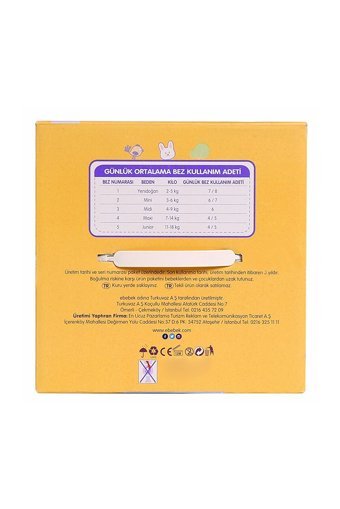 Baby&Me Mini 2 Numara Cırtlı Bebek Bezi 50 Adet