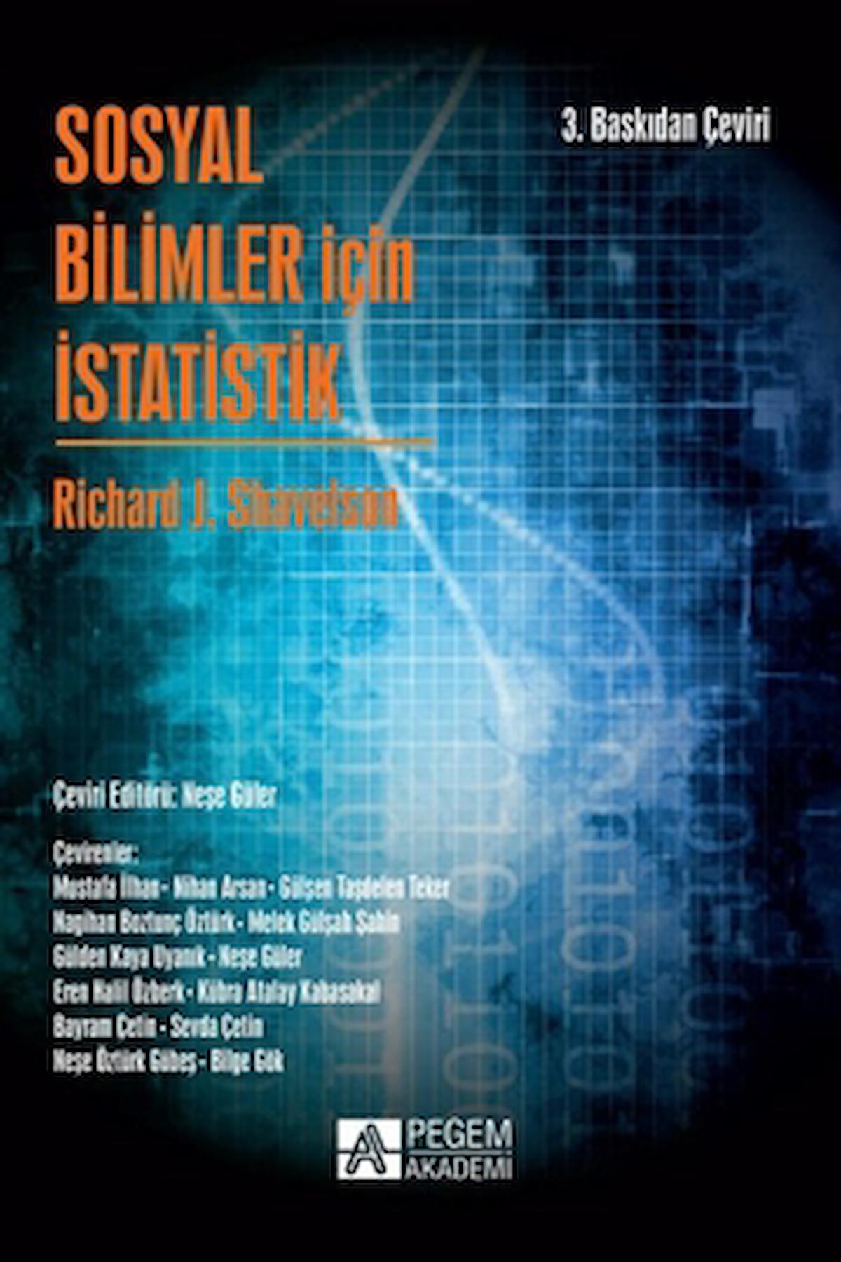 Sosyal Bilimler İçin İstatistik / Richard J. Shavelson / Pegem Akademi Yayıncılık / 9786053184881