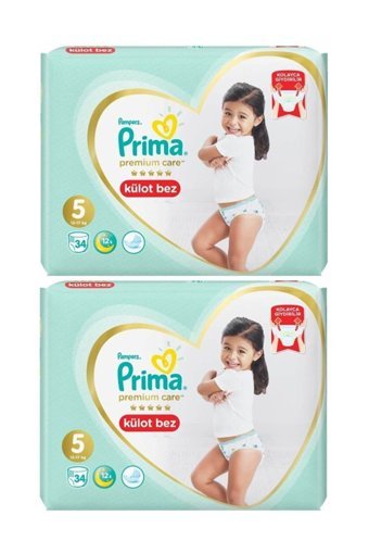 Prima Premium Care 5 Numara Külot Bebek Bezi 2x34 Adet