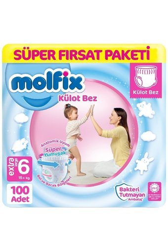 Molfix Extra Large 6 Numara Külot Bebek Bezi 2x50 Adet
