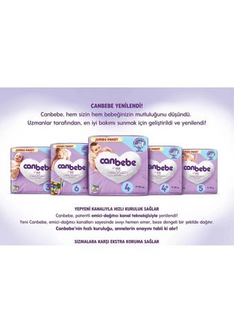 Canbebe XXL Mini Paketi 7 Numara Bantlı Bebek Bezi 10 Adet
