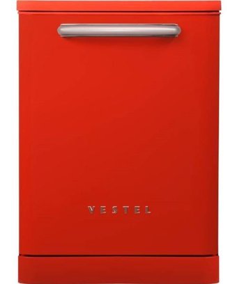 Vestel BM 5011 Retro 5 Programlı E Enerji Sınıfı 13 Kişilik Kırmızı Solo Bulaşık Makinesi