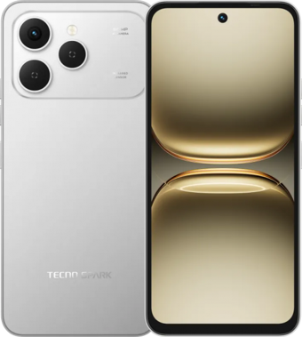 Tecno Spark 40 256 GB Hafıza 4 GB Ram 6.67 inç 50 MP Çift Hatlı LCD Ekran Android Akıllı Cep Telefonu Titanyum Gri