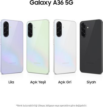 Samsung Galaxy A36 5G 256 GB Hafıza 8 GB Ram 6.7 inç 50 MP Çift Hatlı Super AMOLED Ekran Android Akıllı Cep Telefonu Mor