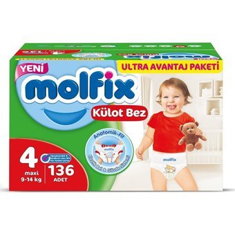 Molfix Anatomik Fit 4 Numara Külot Bebek Bezi 272 Adet