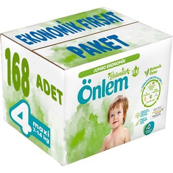 Önlem Botanika Maxi 4 Numara Organik Cırtlı Bebek Bezi 168 Adet