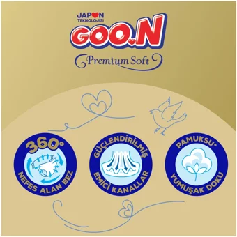Goon Premium Soft 5 Numara Cırtlı Bebek Bezi 4x28 Adet