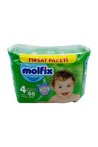 Molfix 3D Maxi 4 Numara Cırtlı Bebek Bezi 60 Adet