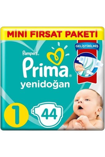 Prima Yenidoğan 1 Numara Cırtlı Bebek Bezi 4x44 Adet