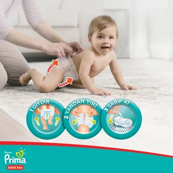 Prima Ekonomik Paket 4 Numara Külot Bebek Bezi 4x54 Adet