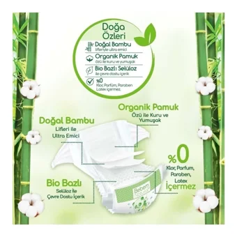 Molfix Bebem Natural Junior 5 Numara Organik Cırtlı Bebek Bezi 144 Adet