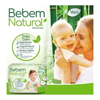 Molfix Bebem Natural Junior 5 Numara Organik Cırtlı Bebek Bezi 144 Adet