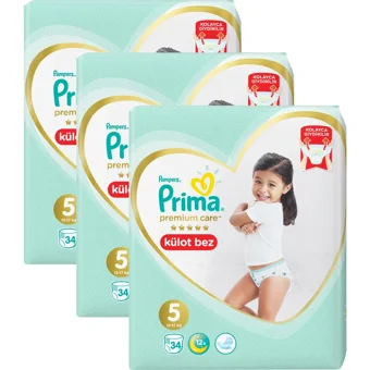 Prima Premium Care 5 Numara Külot Bebek Bezi 102 Adet