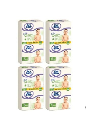 Evy Baby 2'li Fırsat Paketi 5 Numara Cırtlı Bebek Bezi 176 Adet
